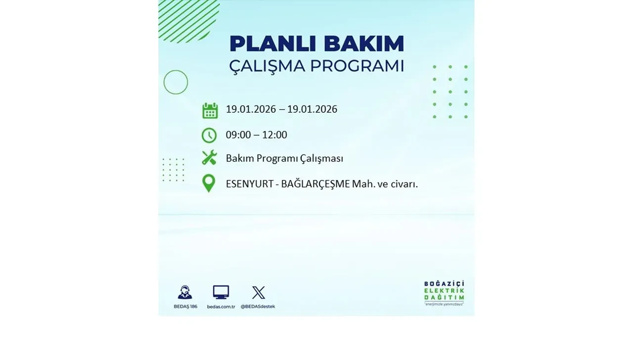 19 Ocak İstanbul elektrik kesintileri tablosu! 19 ilçe hem soğukla hem karanlıkla mücadele edecek: Elektrikler ne zaman gelecek?