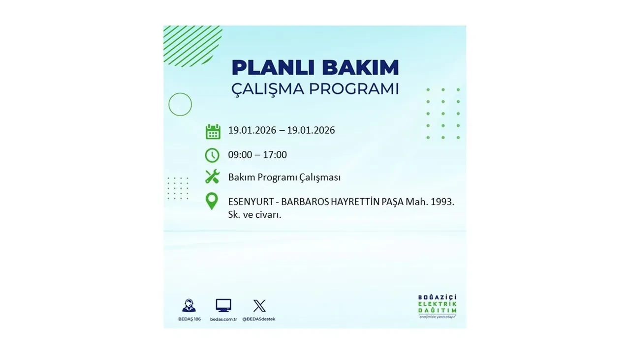 19 Ocak İstanbul elektrik kesintileri tablosu! 19 ilçe hem soğukla hem karanlıkla mücadele edecek: Elektrikler ne zaman gelecek?