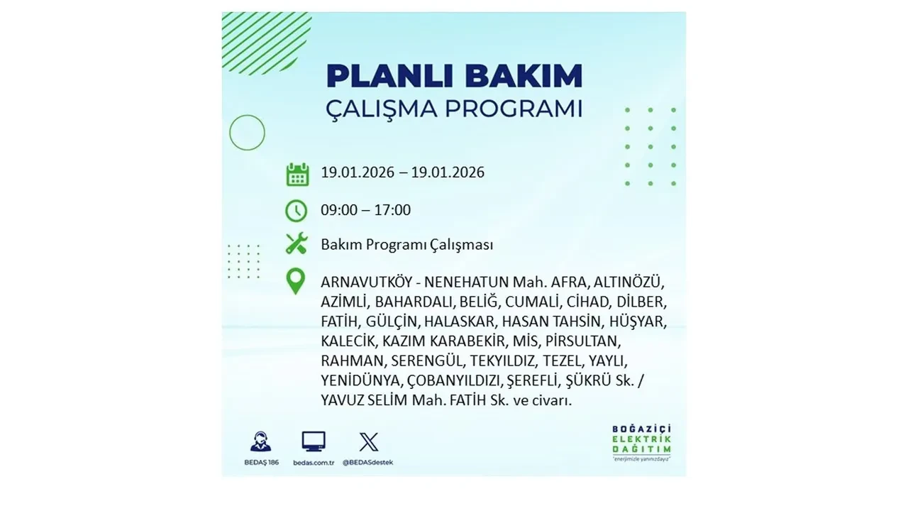 19 Ocak İstanbul elektrik kesintileri tablosu! 19 ilçe hem soğukla hem karanlıkla mücadele edecek: Elektrikler ne zaman gelecek?
