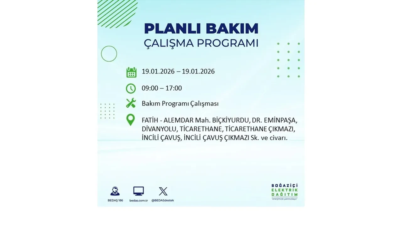 19 Ocak İstanbul elektrik kesintileri tablosu! 19 ilçe hem soğukla hem karanlıkla mücadele edecek: Elektrikler ne zaman gelecek?