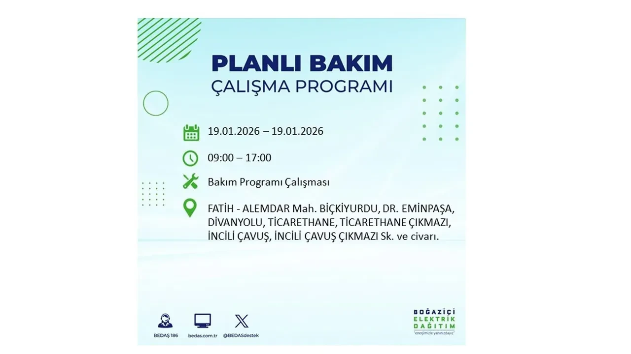 19 Ocak İstanbul elektrik kesintileri tablosu! 19 ilçe hem soğukla hem karanlıkla mücadele edecek: Elektrikler ne zaman gelecek?
