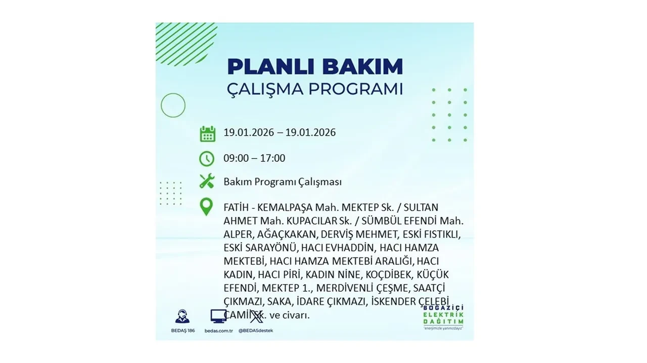 19 Ocak İstanbul elektrik kesintileri tablosu! 19 ilçe hem soğukla hem karanlıkla mücadele edecek: Elektrikler ne zaman gelecek?