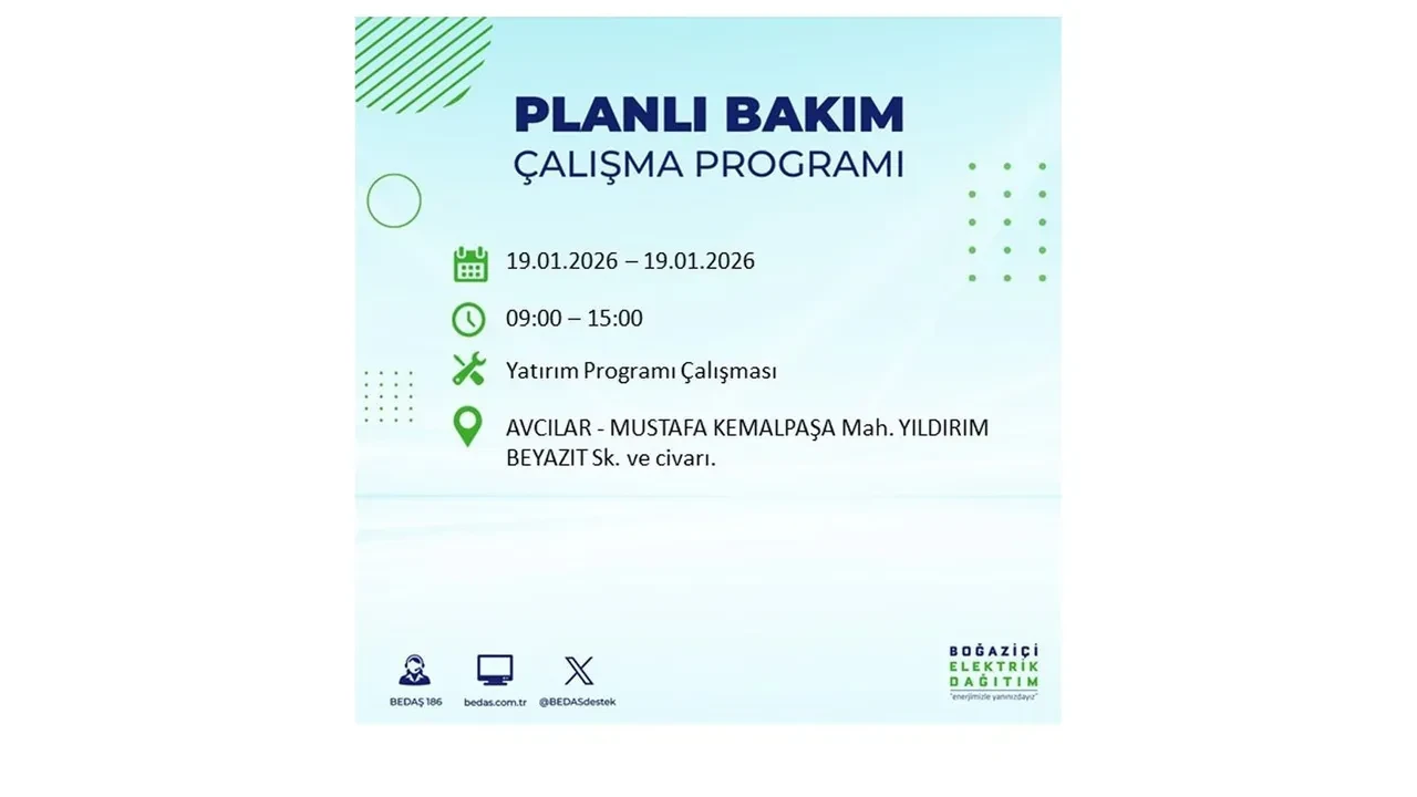 19 Ocak İstanbul elektrik kesintileri tablosu! 19 ilçe hem soğukla hem karanlıkla mücadele edecek: Elektrikler ne zaman gelecek?