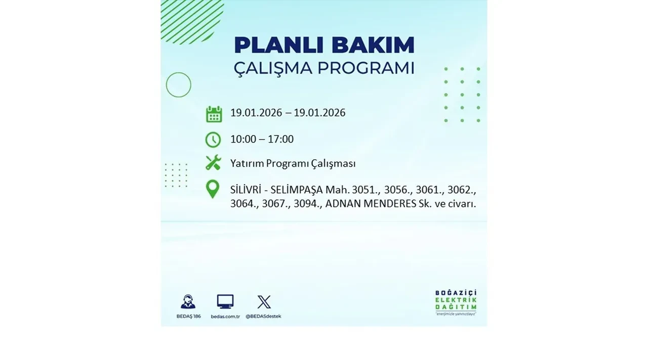 19 Ocak İstanbul elektrik kesintileri tablosu! 19 ilçe hem soğukla hem karanlıkla mücadele edecek: Elektrikler ne zaman gelecek?