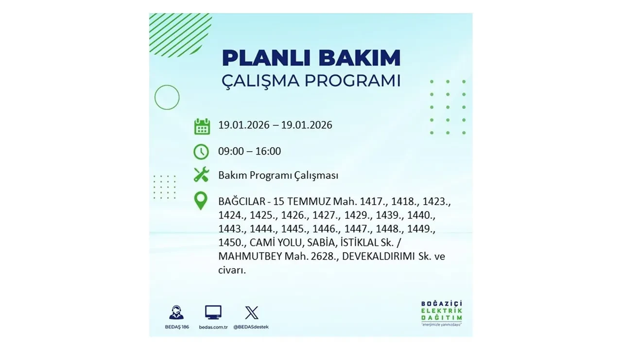 19 Ocak İstanbul elektrik kesintileri tablosu! 19 ilçe hem soğukla hem karanlıkla mücadele edecek: Elektrikler ne zaman gelecek?