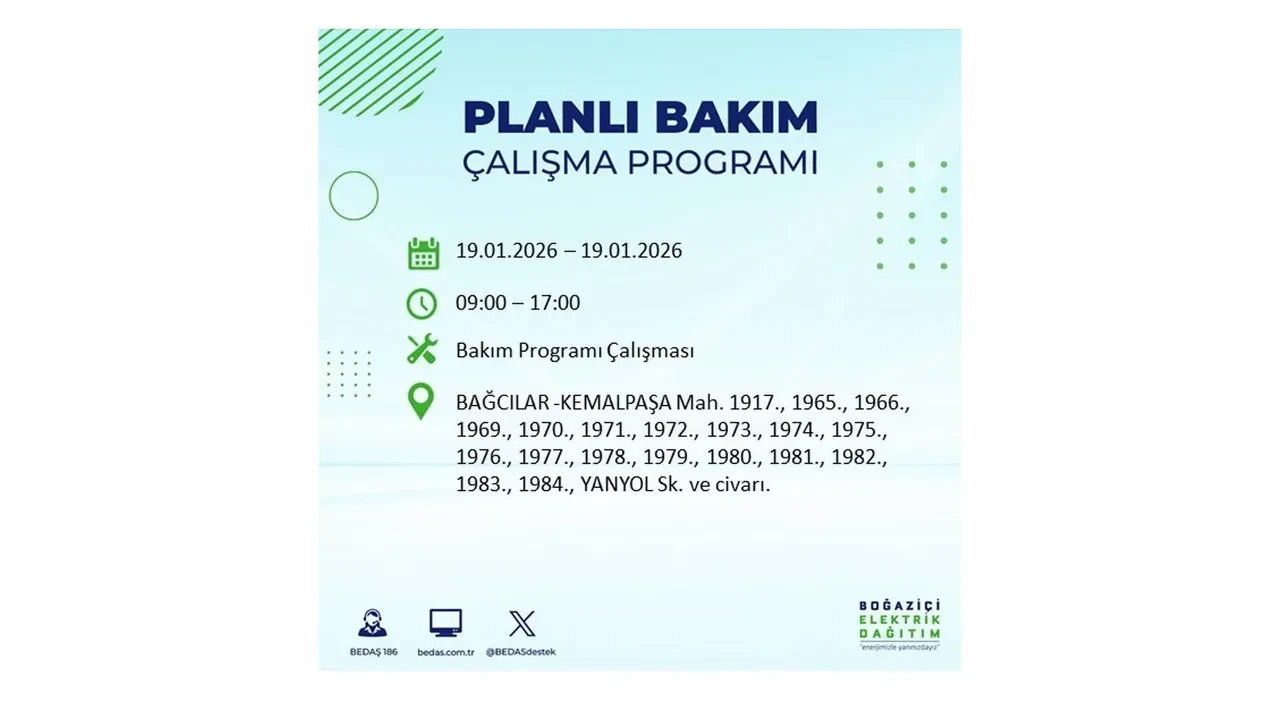 19 Ocak İstanbul elektrik kesintileri tablosu! 19 ilçe hem soğukla hem karanlıkla mücadele edecek: Elektrikler ne zaman gelecek?