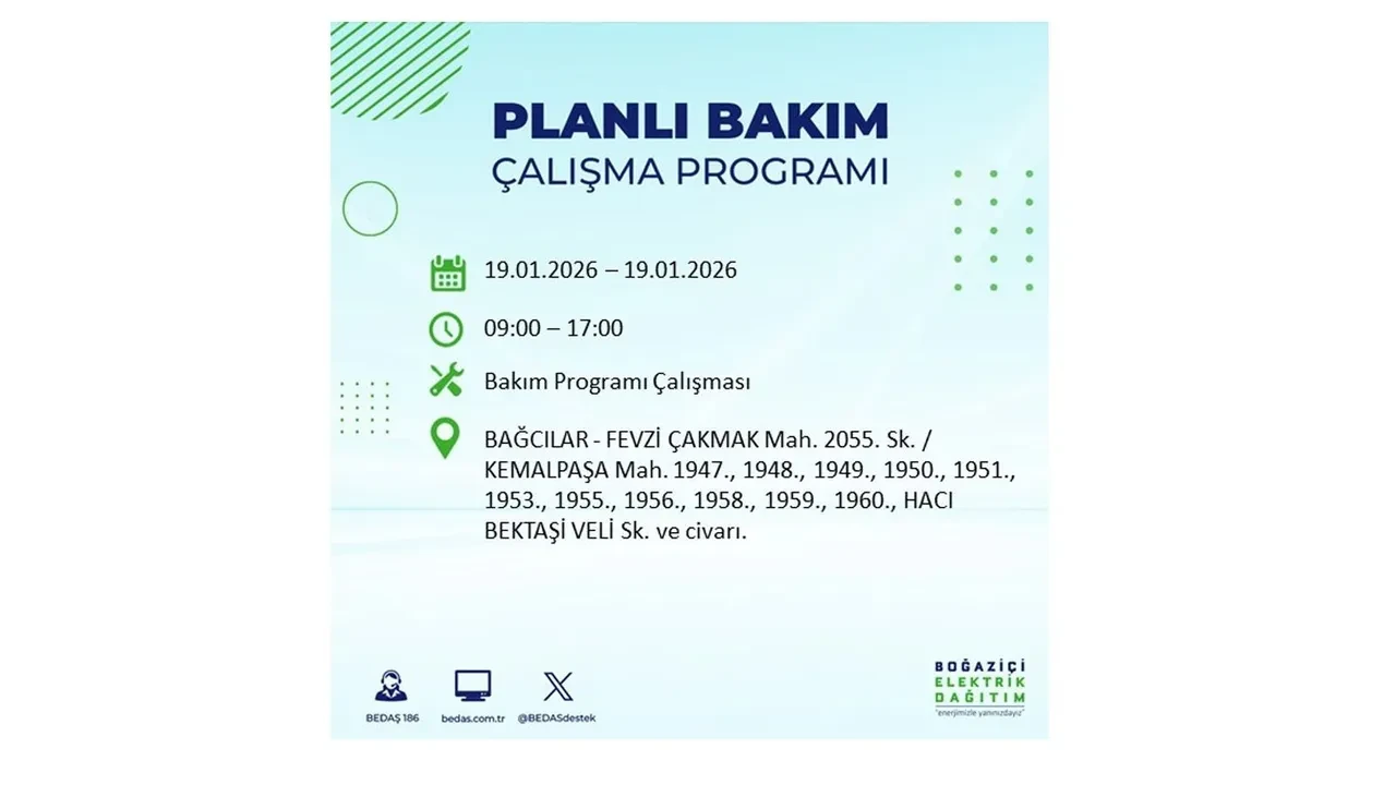 19 Ocak İstanbul elektrik kesintileri tablosu! 19 ilçe hem soğukla hem karanlıkla mücadele edecek: Elektrikler ne zaman gelecek?