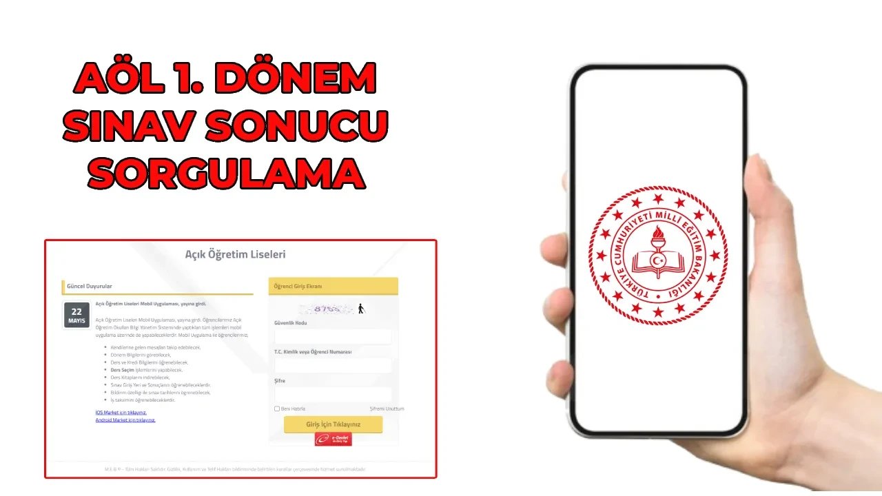 AÖL sınav sonuçları aolweb.meb.gov.tr sorgulama ekranı 2026! AÖL 1. dönem sınav sonucu açıklandı mı?