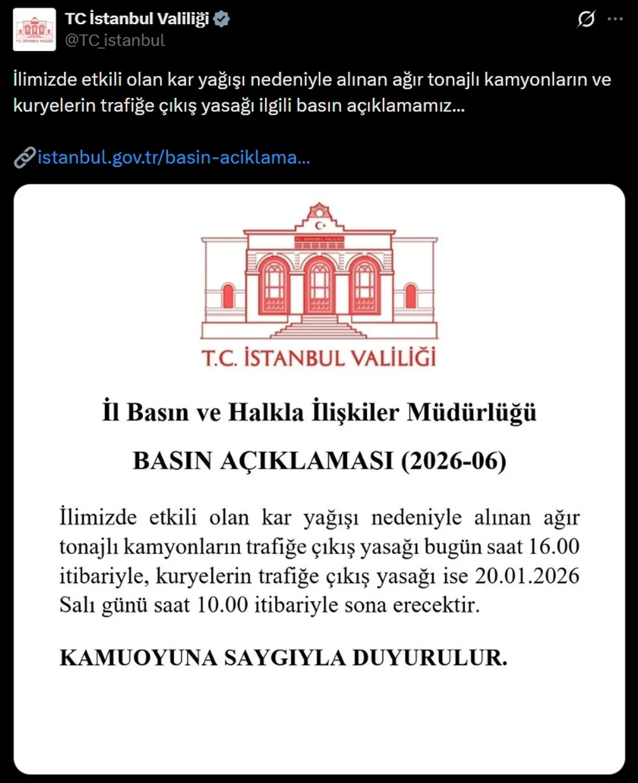 İstanbul Valiliği son dakika idari izin kararı var mı? 19-20 Ocak idari izin durumu!