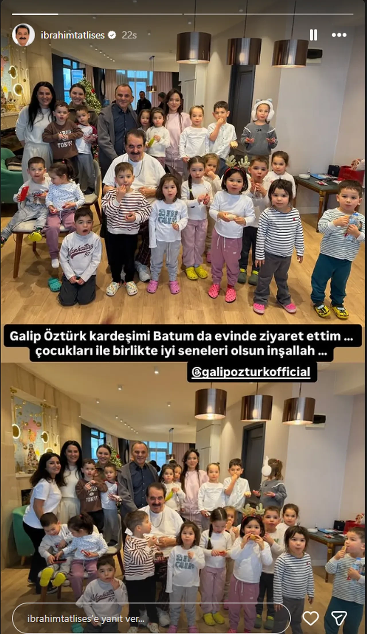 İbrahim Tatlıses, kırmızı bültenle aranan firari Galip Öztürk'ü ziyaret etti! 20 çocuğu ile poz verdi