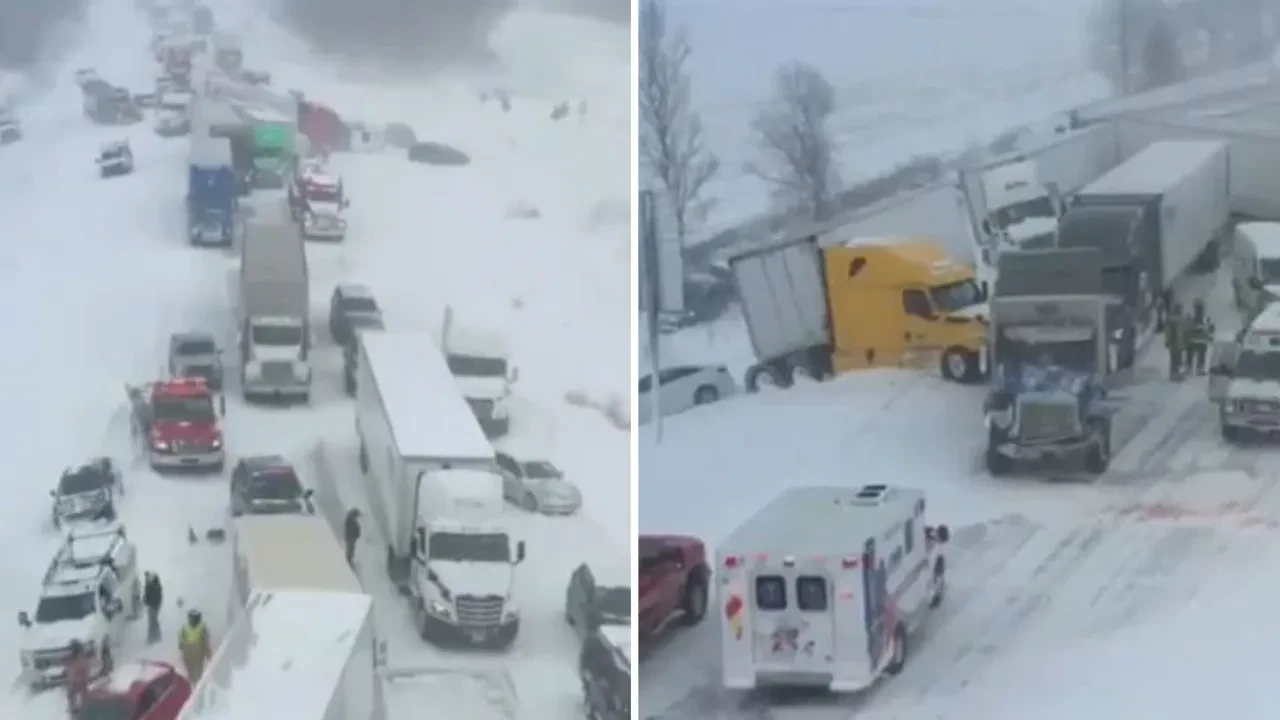ABD ve Kanada'da aşır kar yağışı! Otoyolda 100'den fazla araç kaza yaptı: Evler elektriksiz kaldı
