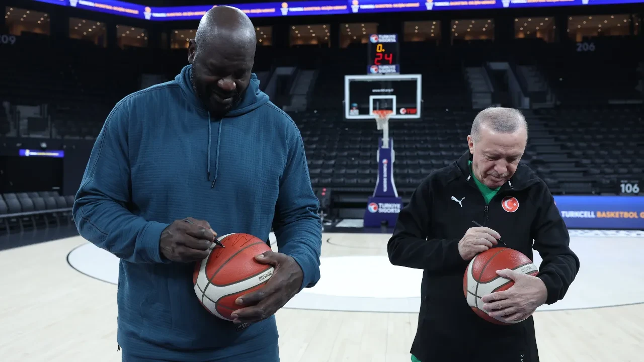Cumhurbaşkanı Erdoğan ile Shaquille O'Neal bir araya geldi