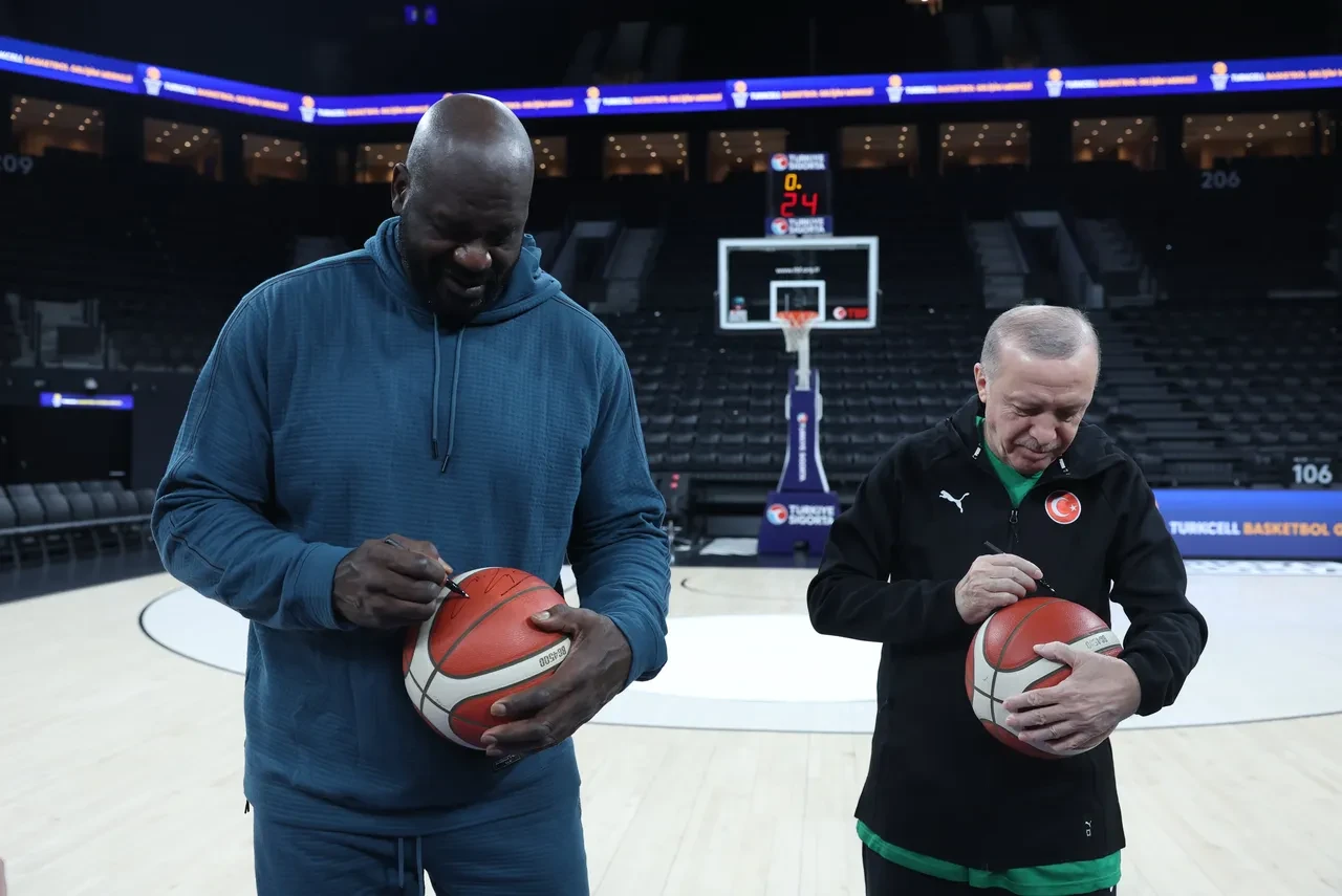 Cumhurbaşkanı Erdoğan ile Shaquille O'Neal bir araya geldi