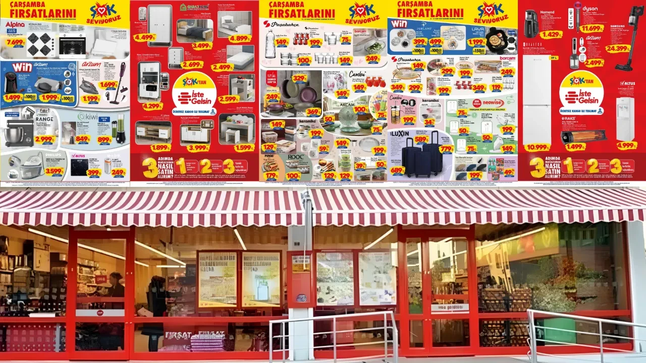 ŞOK Aktüel ürünler kataloğu 21 Ocak! Yarın ŞOK marketlere çay makinesi, buharlı el ütüsü, 3 farklı boyda valiz geliyor