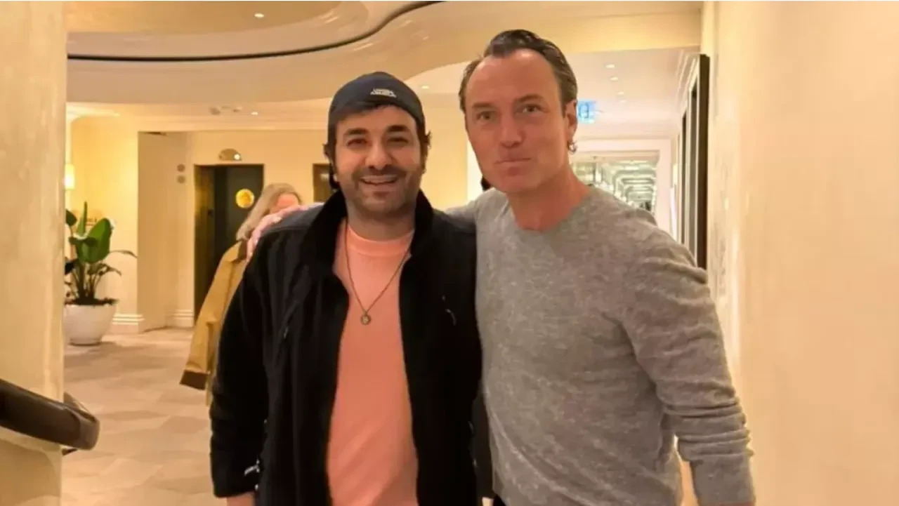 Hasan Can Kaya, dünyaca ünlü oyuncu Jude Law ile karşılaştı! Hayranı olduğu yönetmeni öğrendi 