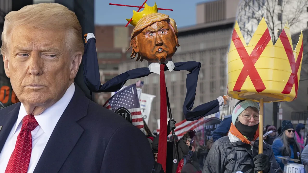 Trump'ın 1. yılında halk protesto için sokağa döküldü! Nasıl zengin olduğu haberi çok ses getirdi