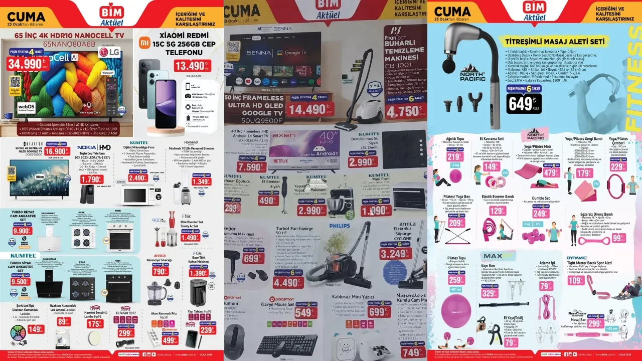 BİM 23-30 Ocak aktüel ürünler kataloğu yayımlandı! Mini fırın, klavye-mouse set, süpürge, mini yazıcı ve termos geliyor