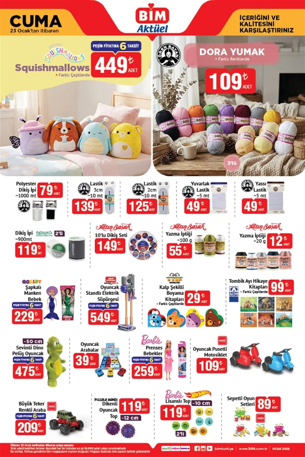 BİM 23-30 Ocak aktüel ürünler kataloğu yayımlandı! Mini fırın, klavye-mouse set, süpürge, mini yazıcı ve termos geliyor