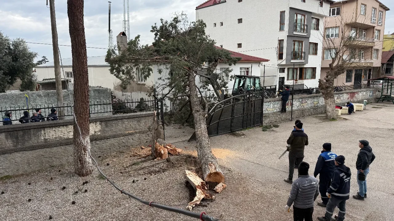 Öğrencilerin tatilde olması faciayı önledi! Okul bahçesine düştü