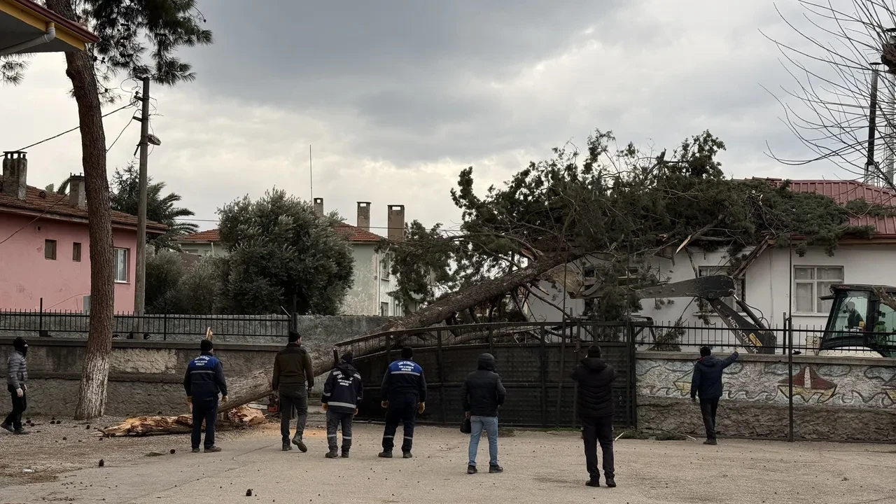 Öğrencilerin tatilde olması faciayı önledi! Okul bahçesine düştü