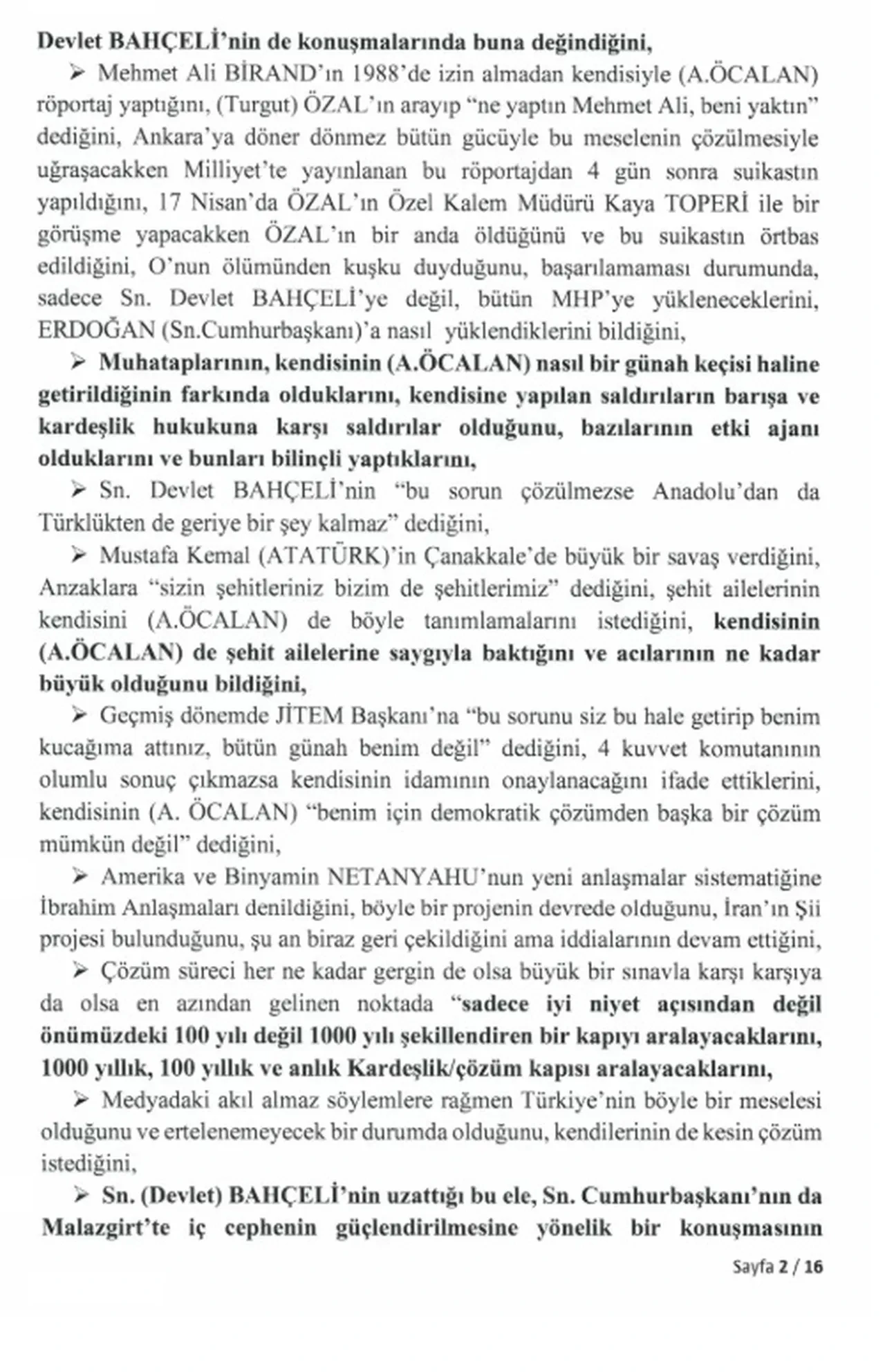 TBMM İmralı'da Abdullah Öcalan ile yapılan komisyon görüşmesinin tutanaklarını paylaştı