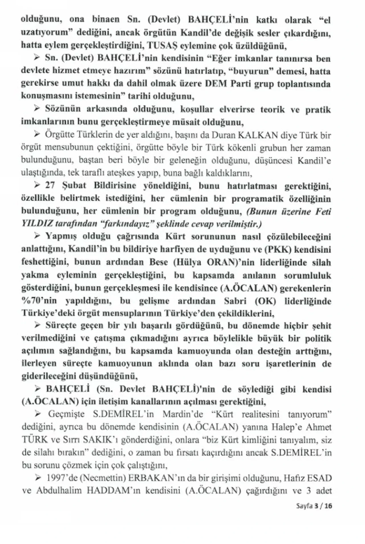 TBMM İmralı'da Abdullah Öcalan ile yapılan komisyon görüşmesinin tutanaklarını paylaştı