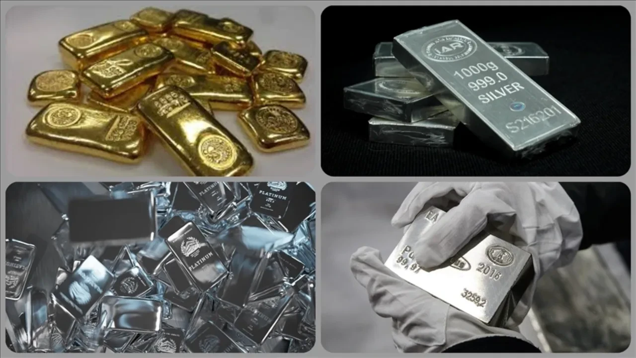 Altın, gümüş, platin, paladyum ve bakır