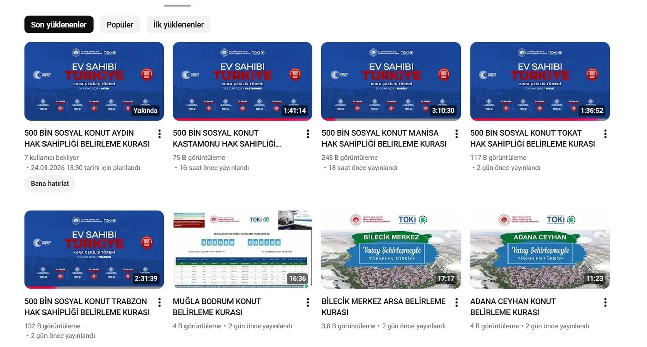 TOKİ 26 Ocak-1 Şubat yeni kura takvimi listesi 2026: Ordu, Giresun, Sinop, Bartın, Aksaray, İzmir, Ankara, İstanbul kura çekimi ne zaman?