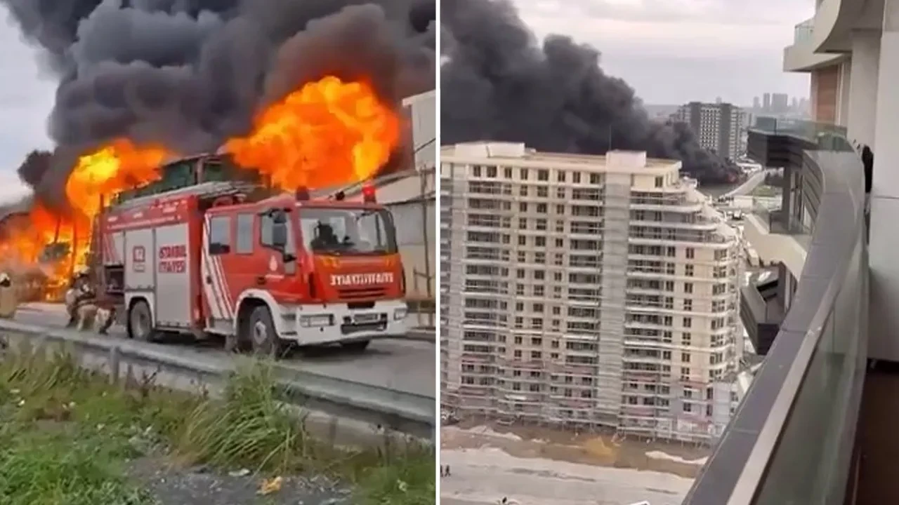 Esenyurt'ta zincir market deposunda yangın! Çok sayıda itfaiye ekibi sevk edildi