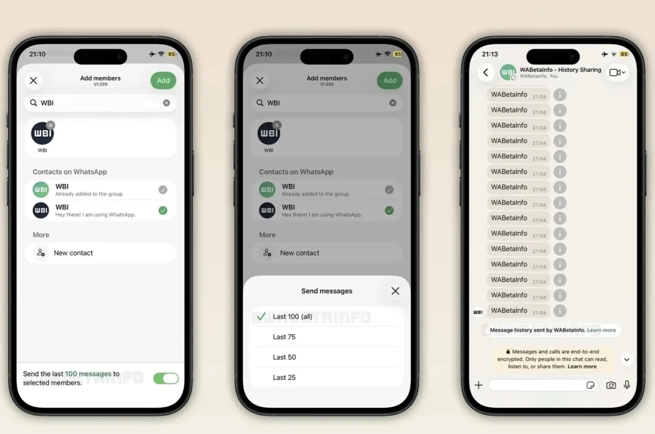 WhatsApp’tan gruplar için yeni adım: Sohbet geçmişi paylaşımı testte