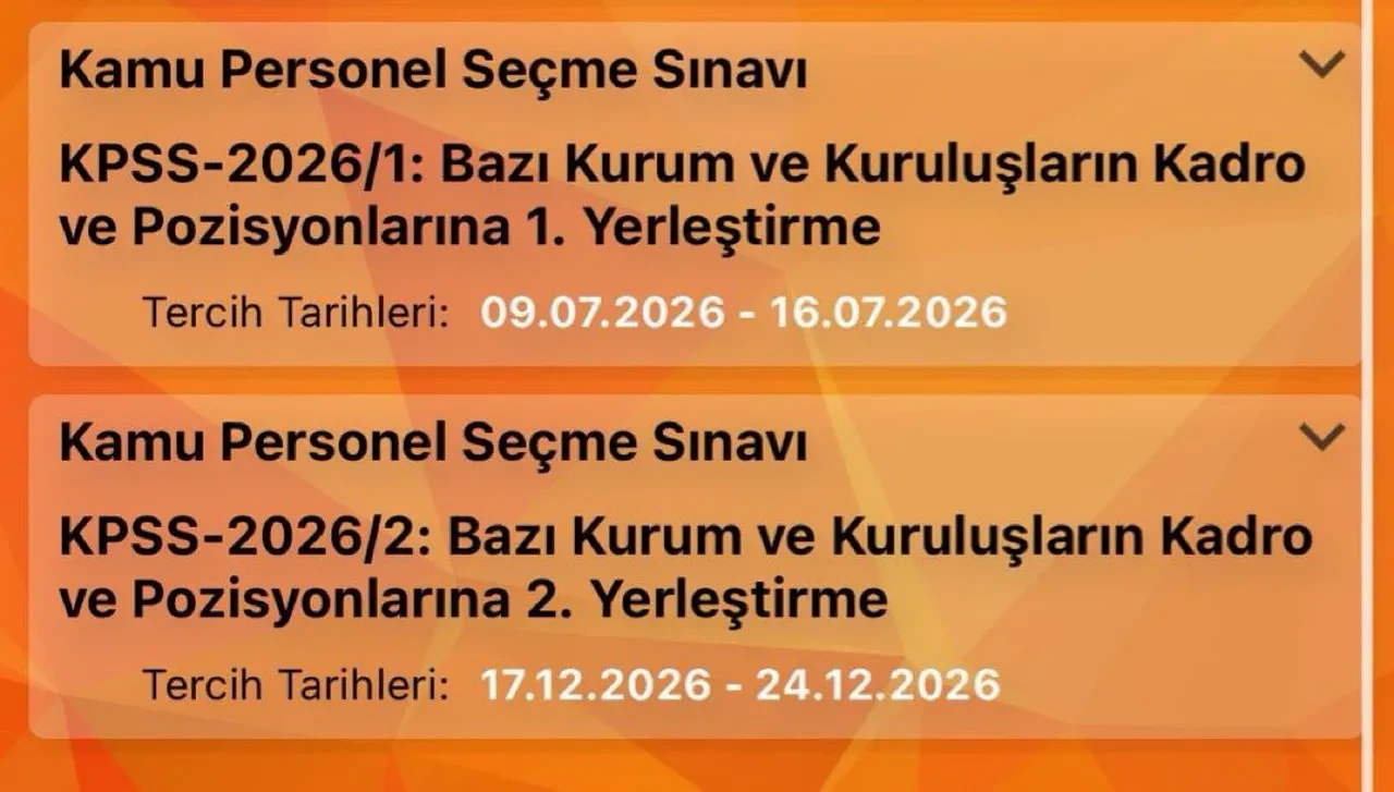 2026 KPSS yerleştirme takvimi belli oldu mu tercihler ne zaman yapılacak?