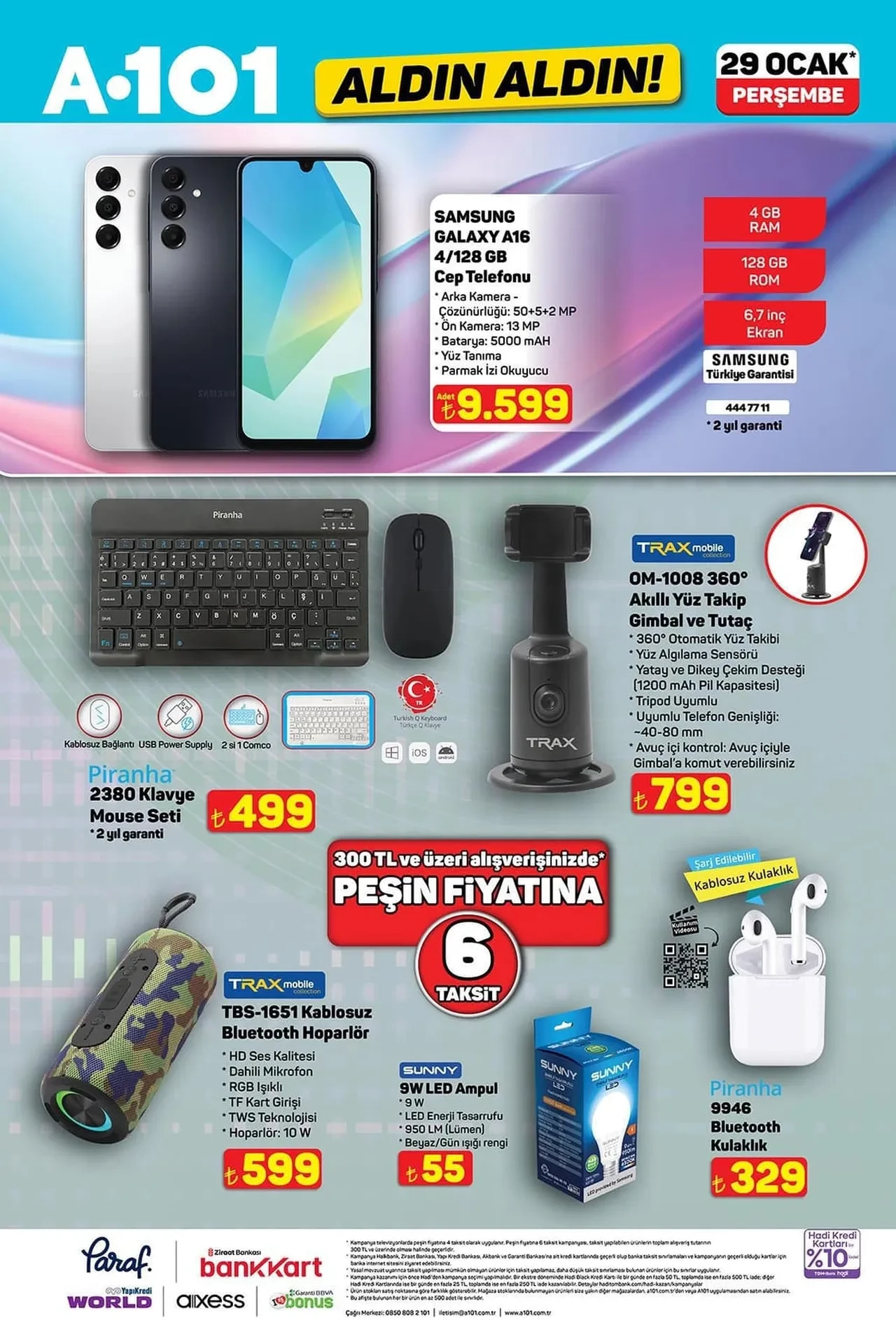 A101 29 Ocak-4 Şubat aktüel yeni ürünler kataloğu, fiyat listesi! Bu perşembe A101 marketlere akıllı gimbal, beyaz eşya seti ve meyve sıkacağı geliyor