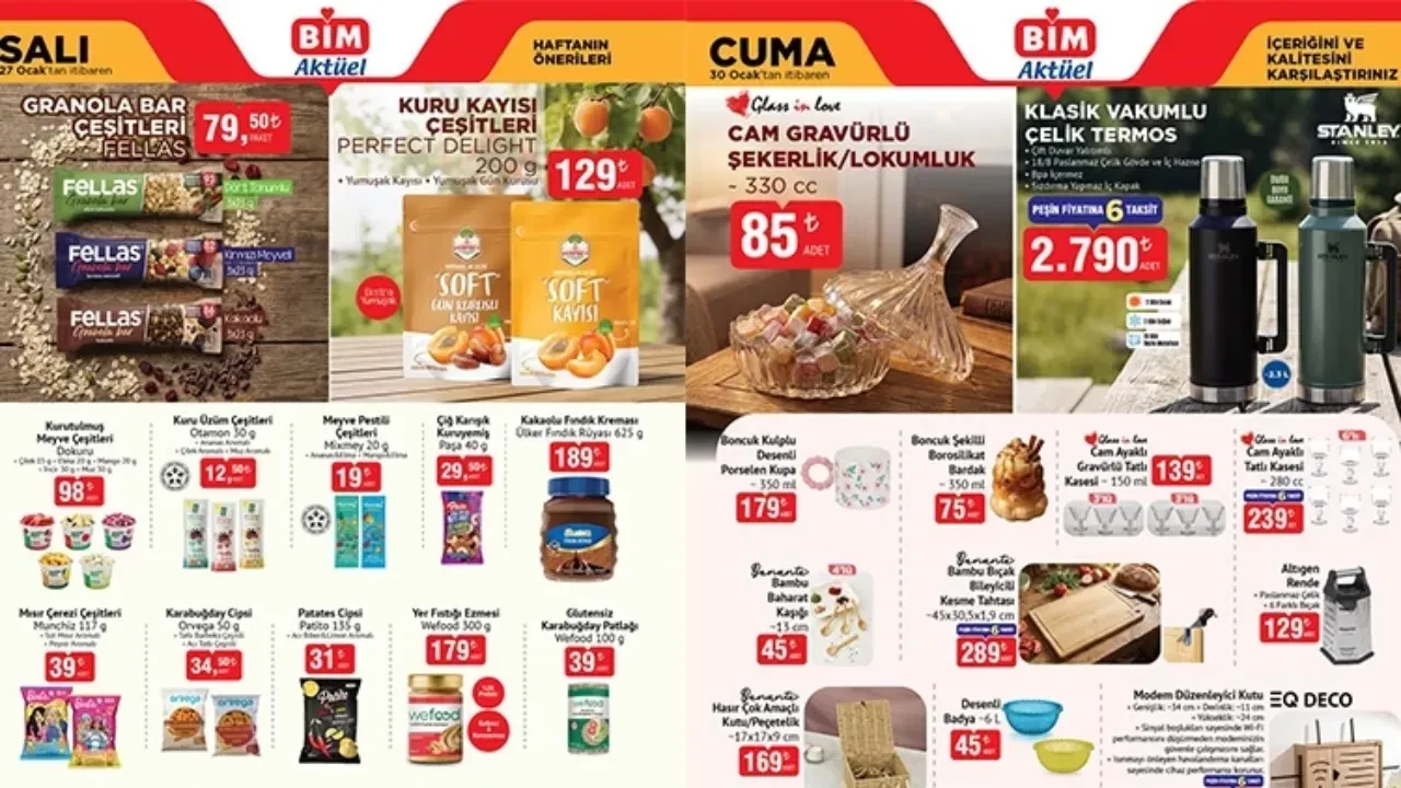 BİM 27 Ocak kataloğu belli oldu! İşte BİM aktüel indirimli ürünler listesi