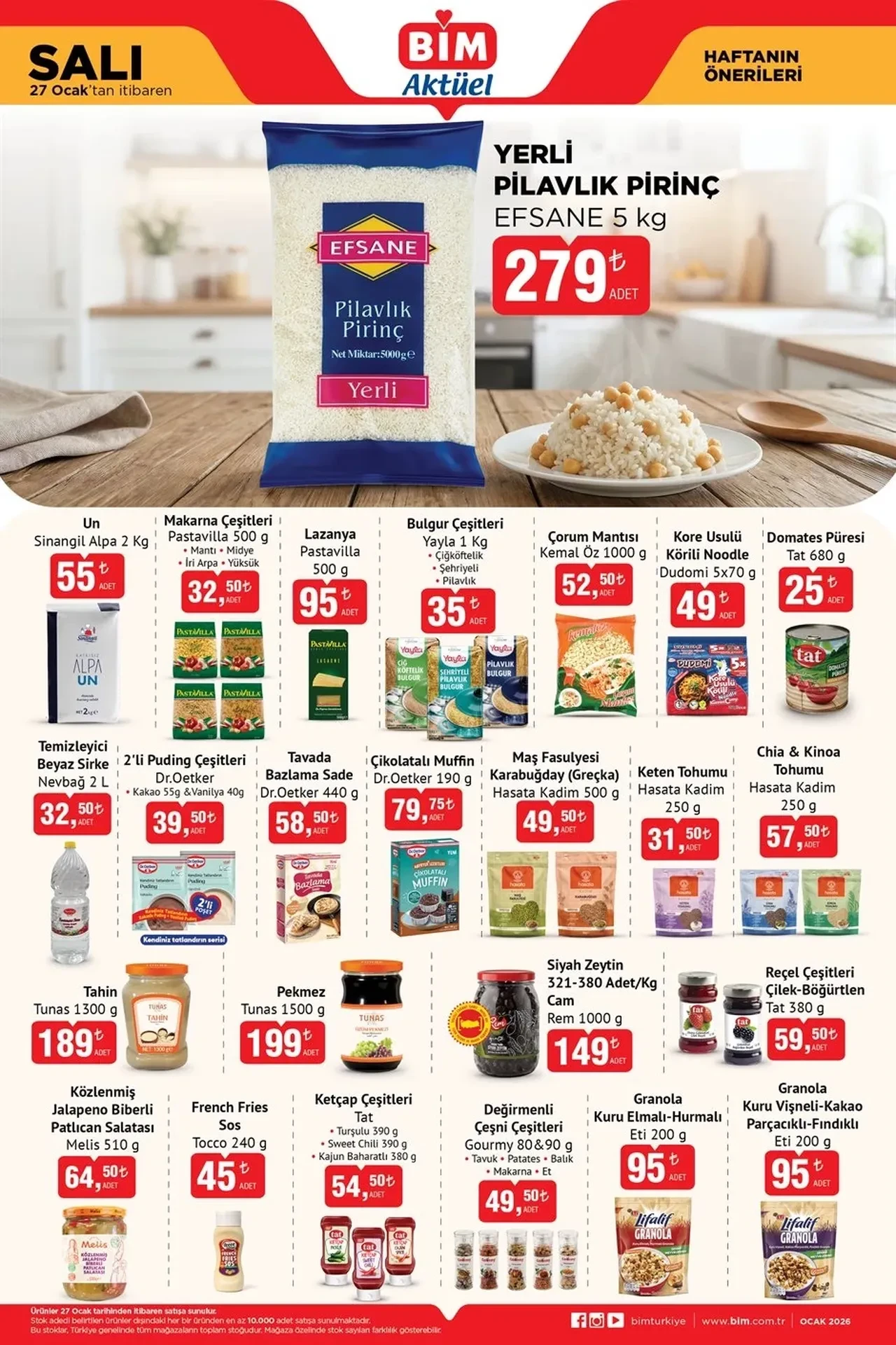 BİM 27 Ocak kataloğu belli oldu! İşte BİM aktüel indirimli ürünler listesi