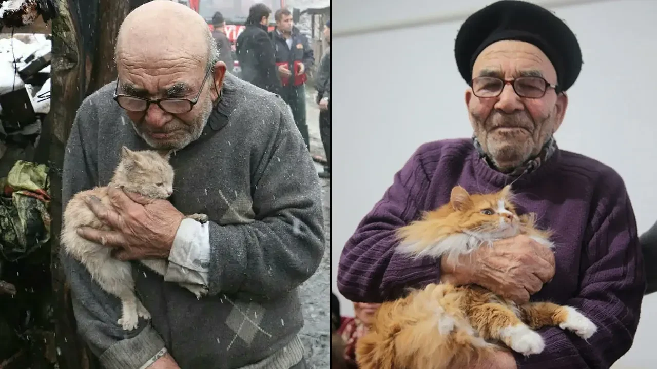 Türkiye onu kedisine sarıldığı fotoğrafla tanıdı! Ali Meşe 93 yaşında hayata gözlerini yumdu