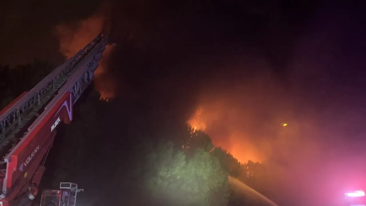 Bursa'da kimyasal kaplama fabrikasında yangın