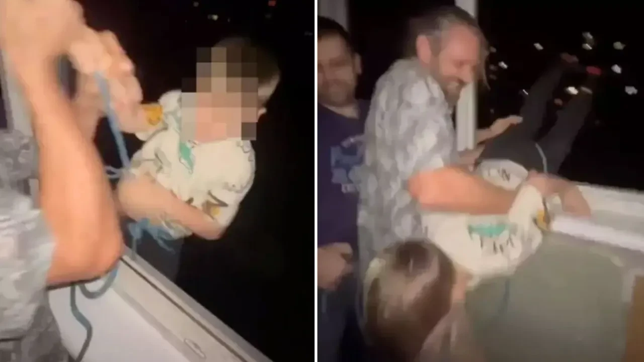 Rusya'da akılalmaz olay! Bir baba oğlunu yedinci kattan aşağı sarkıttı