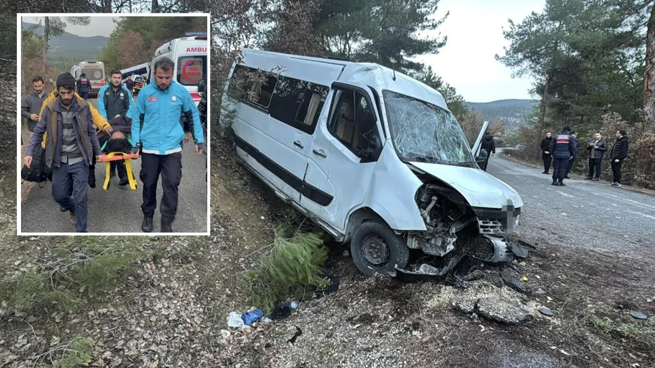 Karabük'te yabancı öğrencileri taşıyan minibüs şarampole uçtu: 17 yaralı