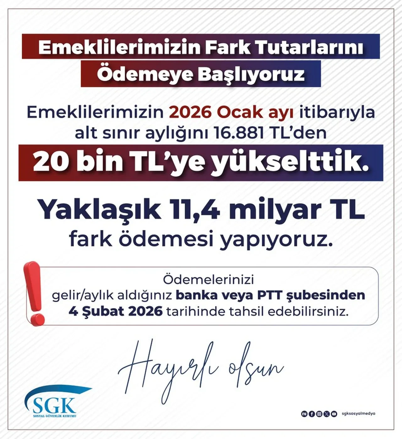 SSK (4A) emekli maaş farkları 2026 ne zaman yatacak? 3.199 TL Emekli maaş farkı ödeme günleri belli oldu (SGK takvimi)