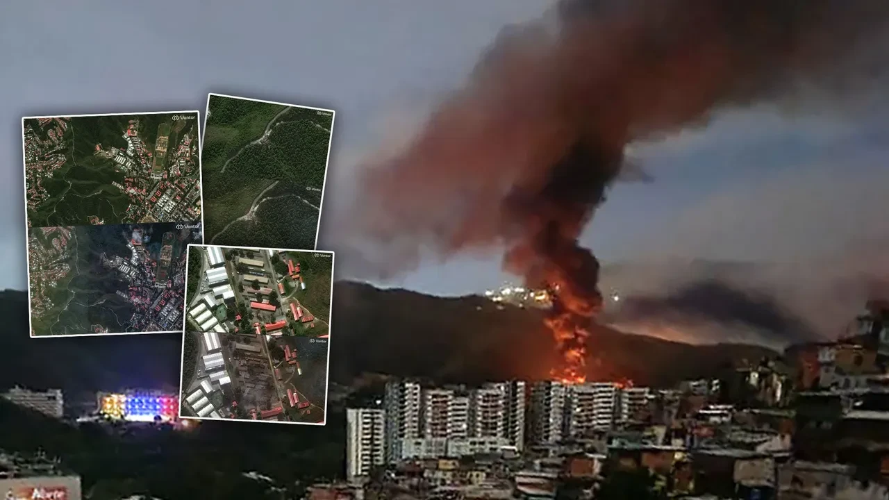 ABD Başkanı Trump'ın emriyle düzenlenen Venezuela saldırısı uydudan böyle görüntülendi