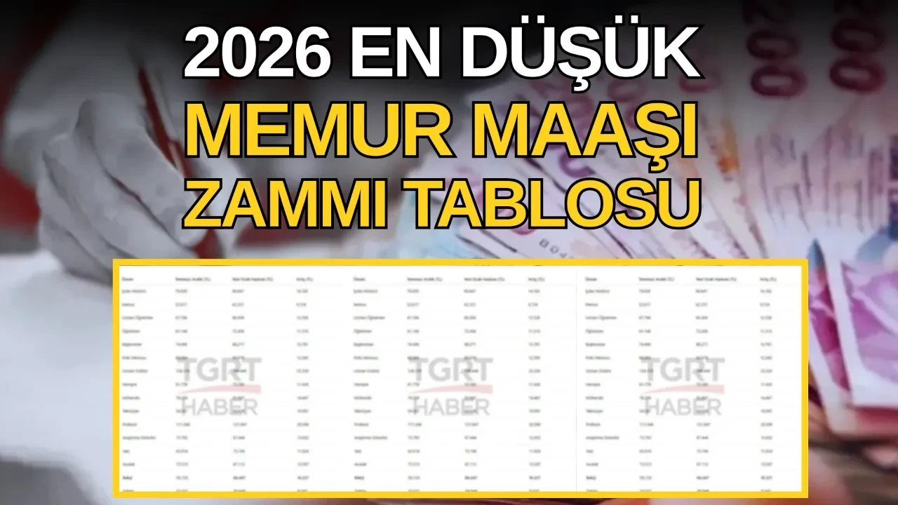 En düşük memur maaş zammı tablosu 2026: En düşük memur maaşı kaç lira oldu, ne kadar zamlandı? 