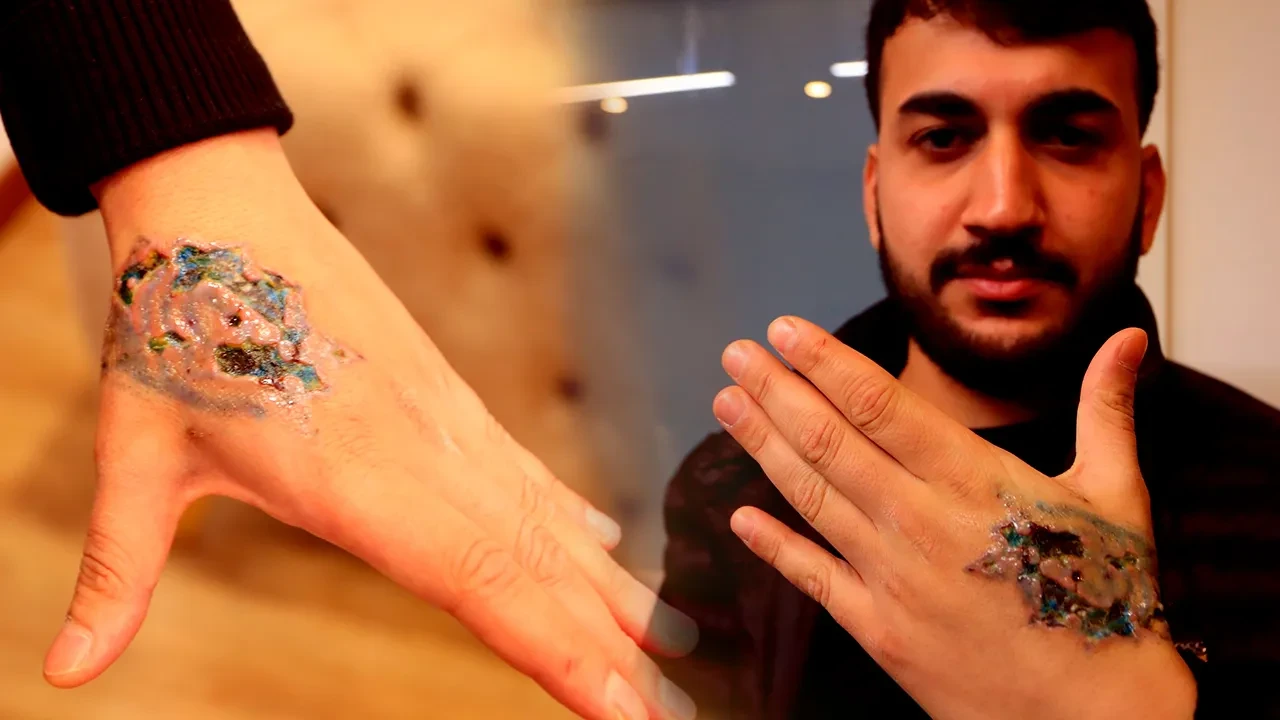 Dövmesini sildirmek istedi, eli delik deşik oldu! Kabusa dönen işlem: Deri nakli yapılacak 