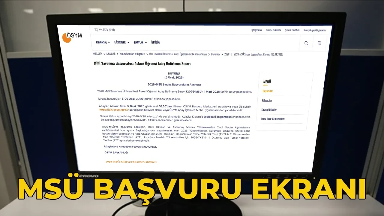 MSÜ başvuru ekranı! 2026 MSÜ başvuru ücreti ne kadar, nasıl yapılır, şartları neler?