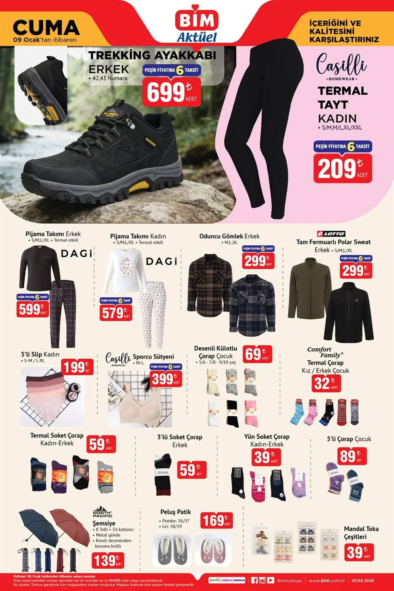 BİM Aktüel ürünler kataloğu 6-9 Ocak 2026 Salı: Termos, düdüklü tencere, kitaplık...
