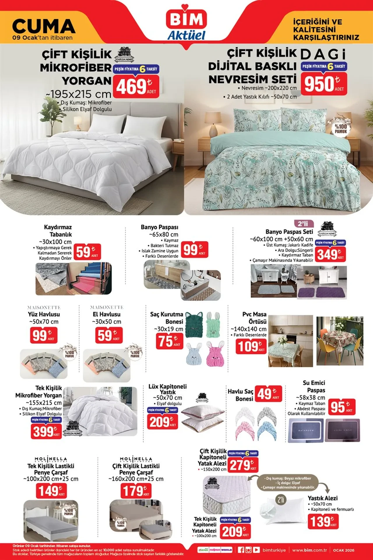 BİM Aktüel ürünler kataloğu 6-9 Ocak 2026 Salı: Termos, düdüklü tencere, kitaplık...