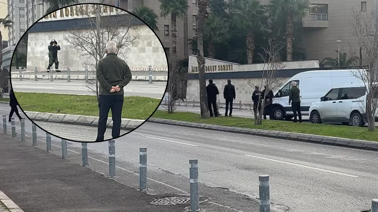 İzmir Adliyesi önünde bomba paniği! Bölgede güvenlik çemberi oluşturuldu