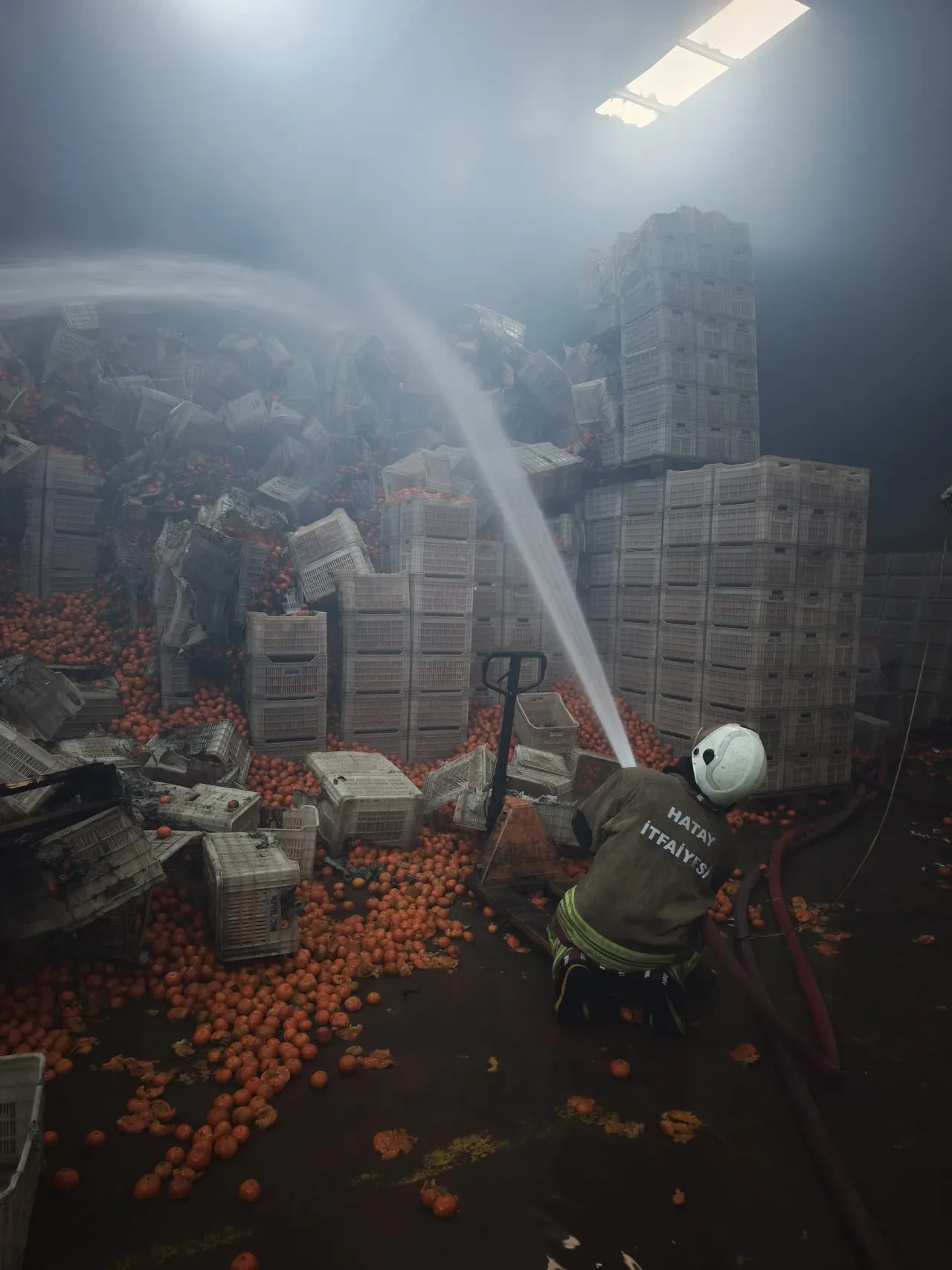 Narenciye paketleme fabrikasında korkunç yangın! 1 işçi hayatını kaybetti 