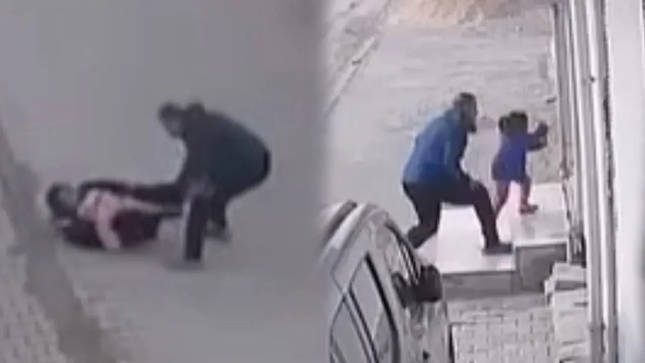 Anne ve küçük kıza acımasız saldırı! Çığlıklar mahalleyi inletti