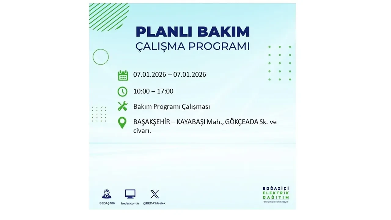 İstanbul’da geniş çaplı elektrik kesintisi! 7 Ocak Çarşamba günü 18 ilçede planlı elektrik kesintisi uygulanacak >> İşte o ilçe ve mahalleler