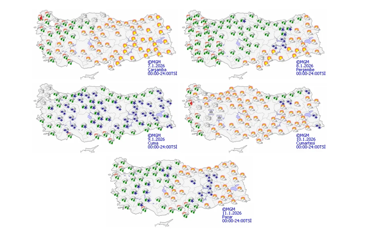 Meteoroloji illeri peş peşe sıraladı! Yoğun kar yağışı geliyor: 4 gün boyunca lapa lapa yağacak 